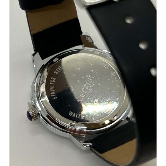 Vintage Centric Honeymooners Stainless Steel Wrist Watch Black Band Working READ - Picture 7 of 16